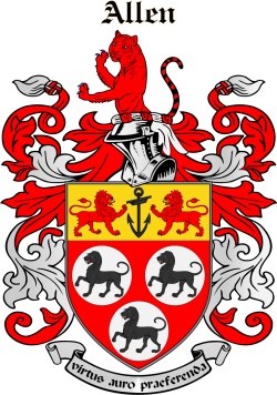 Alling family crest