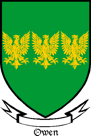 Owain family crest Owain family crest